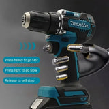 Makita 100% originalus DDF487 akumuliatorinis gręžtuvas-suktuvas 18V bešepetėlinis elektrinis smūginis atsuktuvas įkraunamas elektrinis įrankis