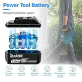 Makita BL1850 18 V 6 Ah originali baterija, suderinama su BL1830, BL1860, BL1850B – įrankio baterija, skirta 18 voltų belaidžiam kampiniam šlifuokliui