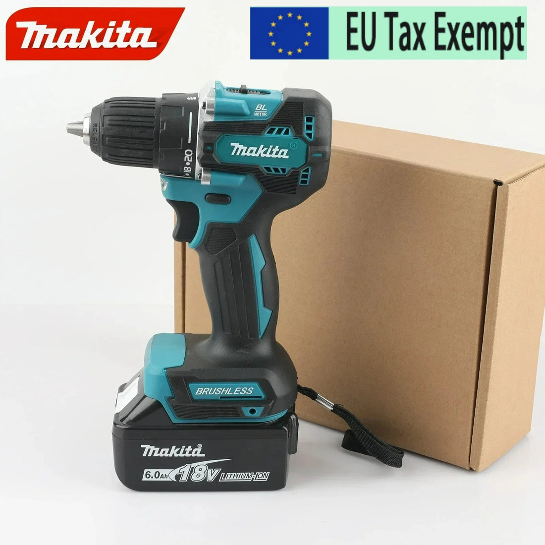 Makita DDF487 battery 18V Brushless Drill Driver 40Nm 1700RPM 13mm Keyless Chuck XPT Twin LED For Makita 18V Battery Tool Only