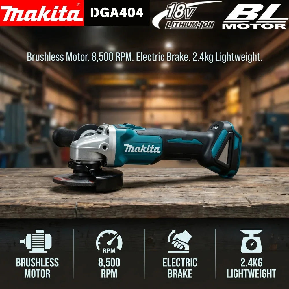 Makita DGA404 18V 125mm elektriniai įrankiai šlifuoklis Belaidžiai elektriniai įrankiai kampinis šlifuoklis bešepetėlinis šlifuoklis kampinis šlifuoklis