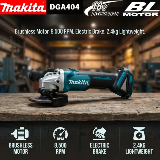Makita DGA404 18V 125mm elektriniai įrankiai šlifuoklis Belaidžiai elektriniai įrankiai kampinis šlifuoklis bešepetėlinis šlifuoklis kampinis šlifuoklis