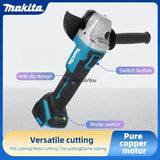 Makita DGA504 18V 6.0Ah 125mm kampinis šlifuoklis bešepetėliniu varikliu su ličio jonų akumuliatoriumi (be akumuliatoriaus ir kroviklio)