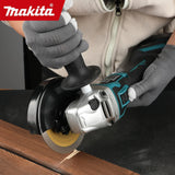 Makita DGA504 18V 6.0Ah 125mm kampinis šlifuoklis bešepetėliniu varikliu su ličio jonų akumuliatoriumi (be akumuliatoriaus ir kroviklio)