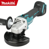 Makita DGA504 18V 6.0Ah 125mm kampinis šlifuoklis bešepetėliniu varikliu su ličio jonų akumuliatoriumi (be akumuliatoriaus ir kroviklio)