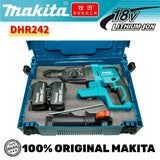 Makita DHR242 26MM akumuliatorinis perforatorius bešepetėlinis elektrinis plaktukas 18V ličio baterija belaidžiai grąžtai, skirti Makita 18v elektriniams įrankiams