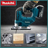 Makita DJV182Z akumuliatorinis 18 V ličio baterijos įkraunamas elektrinis siaurapjūklis, medienos pjovimo daugiafunkcinis pjūklas