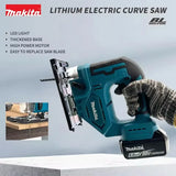 Makita DJV182Z akumuliatorinis 18 V ličio baterijos įkraunamas elektrinis siaurapjūklis, medienos pjovimo daugiafunkcinis pjūklas