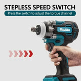 Makita TW004G 630N.m bešepetėlinis suktuvas-gręžtuvas, akumuliatorinis elektrinis suktuvas, įkraunamas gręžtuvas, 18V akumuliatorius