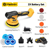 MELLWIN Cordless Electric Polisher 6000rpm 8Gears Digital Display Car Polishing Waxing Sanding Machine For Makita 18VBattery Pin