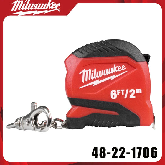 Milwaukee 48-22-1706 1,8 m kompaktiškas raktų pakabuko matuoklis, nešiojamas tvirtas matavimo įrankis, skirtas „pasidaryk pats“ meistrams ir profesionalams