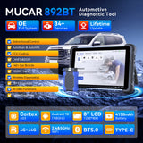 MUCAR 892BT AI raktų programavimas TKEY 101 Automobilių diagnostikos įrankis abipusės krypties Obd2 skeneris ECU kodavimas CANFD DOIP 35 atstatymai