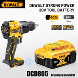 Originalūs 100% Dewalt 20V XR akumuliatoriniai įrankiai DCD805, Dewalt 20V akumuliatorius DCB206 6000mAh, DCB205 5Ah, DCB184, DCB1104 greitasis įkroviklis