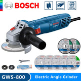 Original BOSCH GWS 800 Winkelschleifer Kabelgebundene tragbare Poliermaschinen Schleifmaschinenbürste Professionelle Trennschleifmaschine Elektrowerkzeug