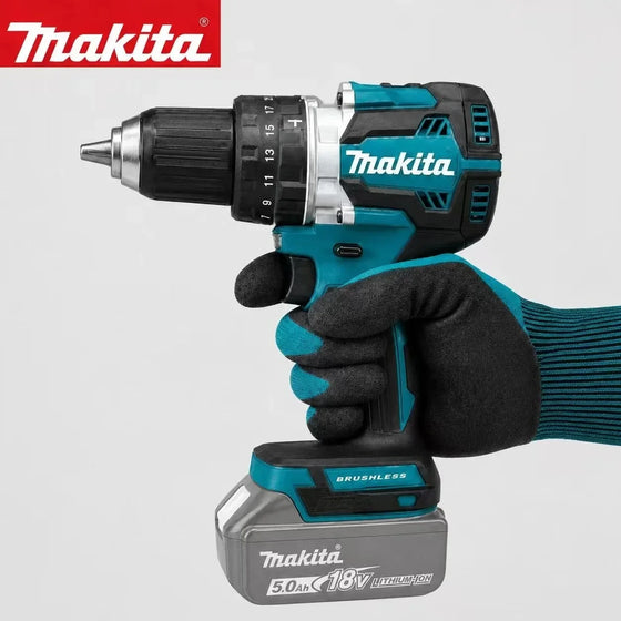Originalus Makita 18V LXT akumuliatorinis gręžtuvas DDF487 bešepetėlinis didelio sukimo momento + BL1860B BL1840 ličio baterija „PASIDARYK PATS“ profesionalus įrankis, greitas pristatymas į ES