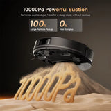 Proscenic Q20 Plus 10000Pa robotas dulkių siurblys su plovimo funkcija, savaiminiu išsivalymu, 200 min. veikimo laiku, skirtas kilimams ir naminiams gyvūnėliams, Nav Lidar žemėlapis