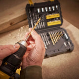 STANLEY 50-teiliges Bohr- und Schraubzubehör-Set Schraubendreher-Bitsatz Elektrowerkzeugzubehör STA88546-A9