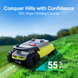 UBHOME M10 Rasenroboter, RTK+KI-Vision, 55 % Steigung, 34 Hektar LoRa, App-Steuerung, extrem leise 52 dB, intelligente Hindernisvermeidung