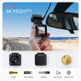 Vantrue E1 Pro 4K Mini priekinė vaizdo kamera STARVIS 2 Plate Pix™ HDR naktinis matymas, 5G WiFi ir GPS palaikymas, iki 1TB