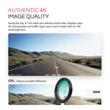 Vantrue E1 Pro 4K Mini priekinė vaizdo kamera STARVIS 2 Plate Pix™ HDR naktinis matymas, 5G WiFi ir GPS palaikymas, iki 1TB
