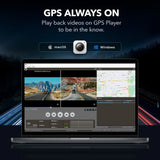 WOLFBOX G840S 12" IPS prietaisų skydelio kamera 4K galinio vaizdo veidrodėlio kamera GPS vaizdo registratorius Naktinio matymo HD dvigubos kameros Automobilinis DVR parkavimo monitorius
